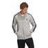 Felpa con cappuccio grigia adidas Essentials French Terry 3-Stripes Full-Zip, Abbigliamento Sport, SKU a721000048, Immagine 0